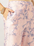 Peach Silk Blend Tie & Dye Yoke Embroidered Straight Kurta Pant Set